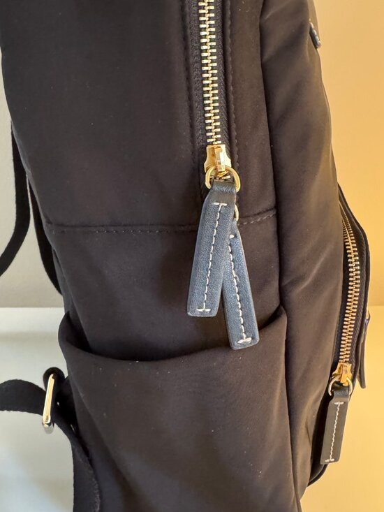 Frances Valentine Casey Black Nylon Backpack w/ Leather Trim Pristine & RARE main image 8